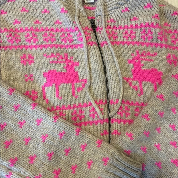 SALE!✨ AE Zip Deer Sweater sz L - Picture 7 of 8